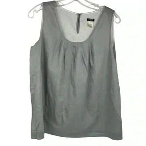 J. CREW Drapey grey lined‎ swing tank top- Size Medium